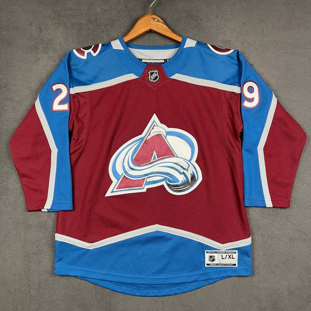 Colorado Avalanche Nathan MacKinnon 29 Hockey Jersey Kids L/XL Outerstuff